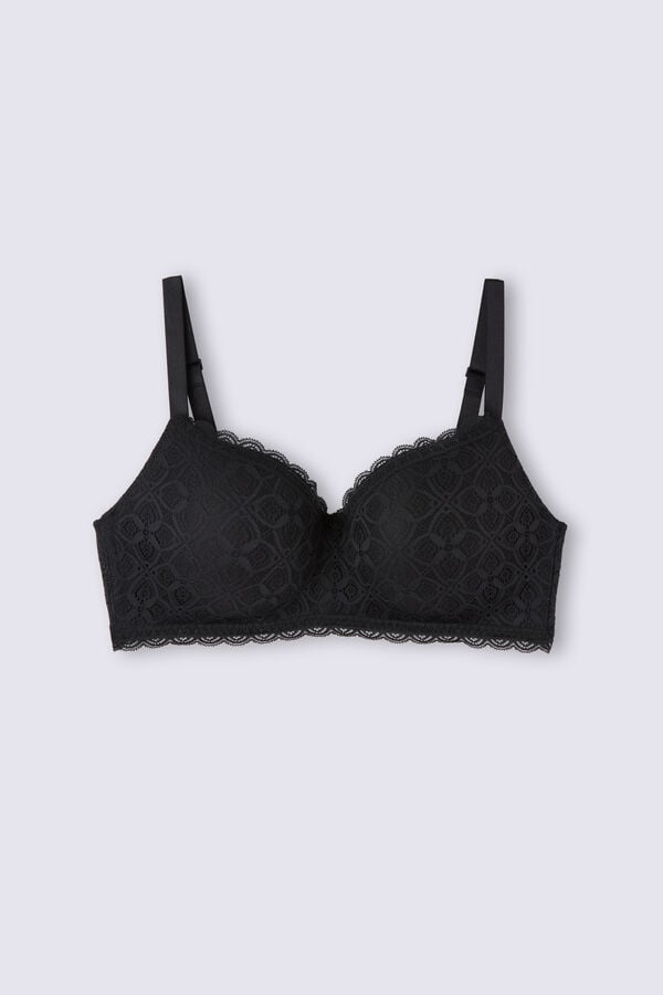 Black Intimissimi Adele Triangle Lace Women Bra | uTDbhWNa