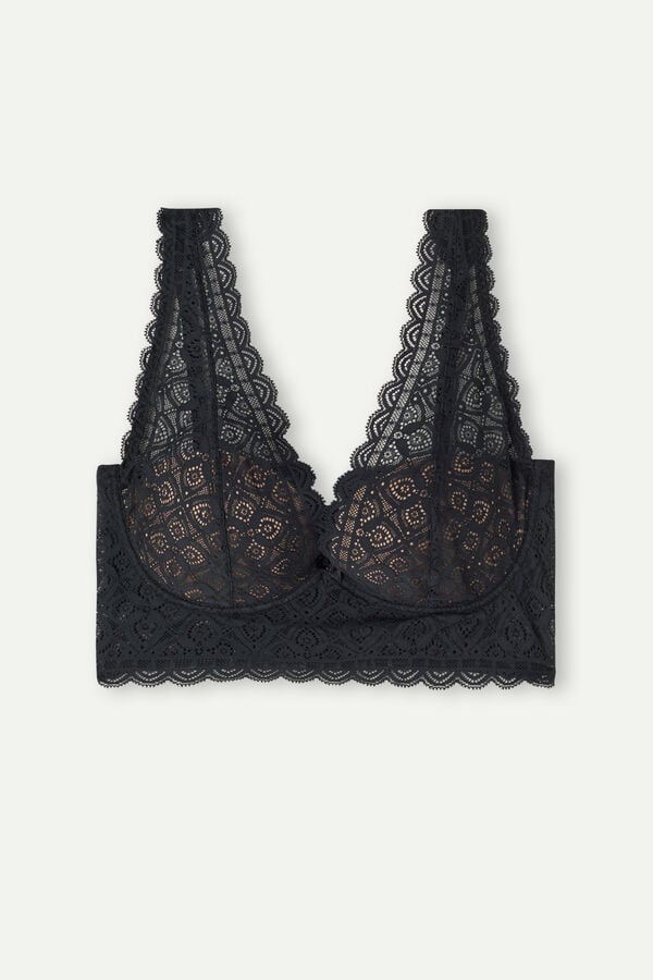 Black Intimissimi Eleonora Balconette Lace Women Bra | nmNUpGuw