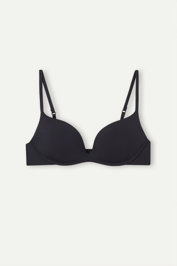 Black Intimissimi Gioia Push-Up Ultralight Microfiber Women Bra | 5yI2x7No