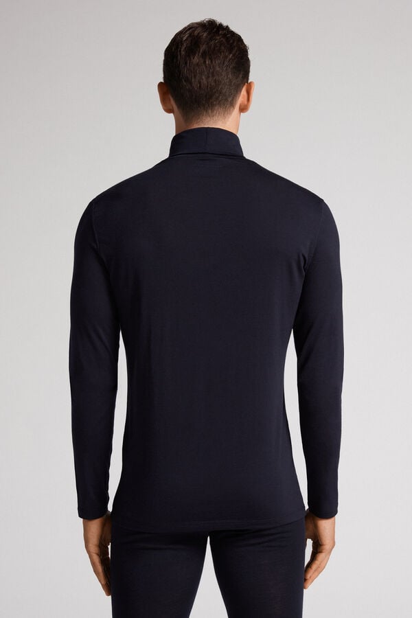 Black Intimissimi High-Neck Merino-Wool Men Long Sleeve | hzg91qSX