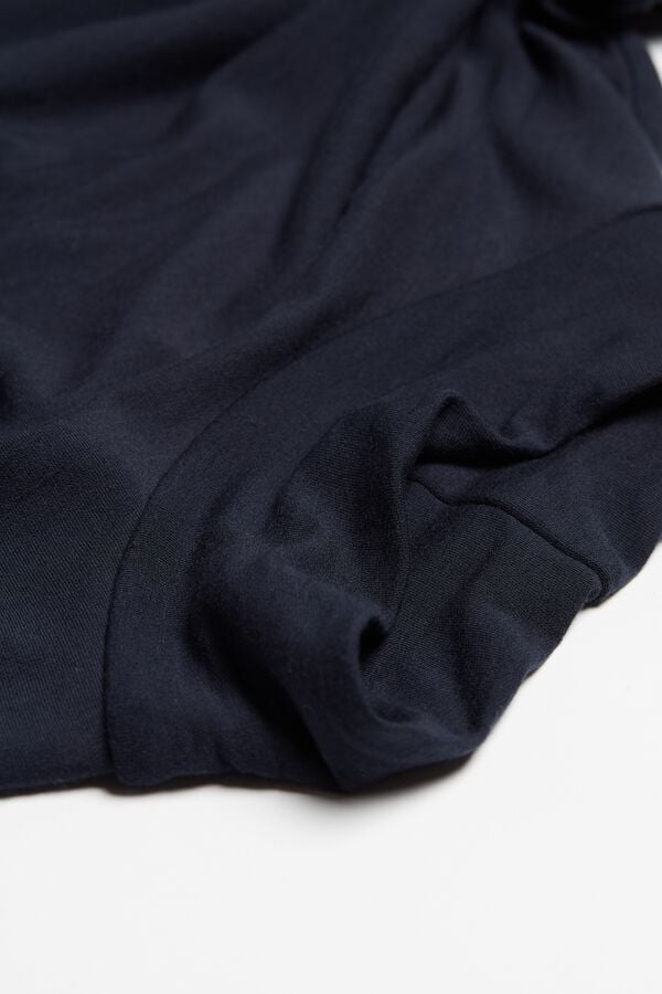 Black Intimissimi High-Neck Modal-Cashmere Men Long Sleeve | Jp36gIha