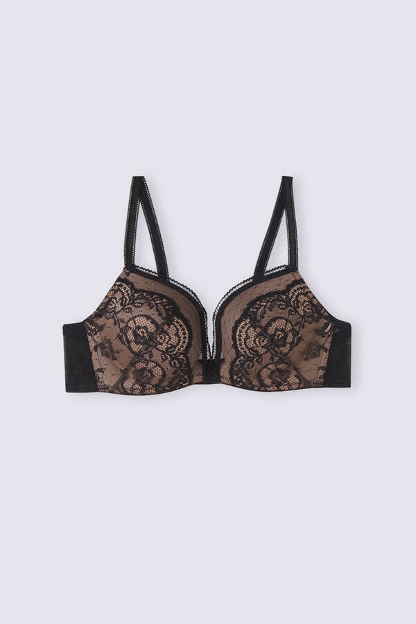 Black Intimissimi Lace Never Gets Old Monica Push-Up Women Bra | ryTbmQ8U