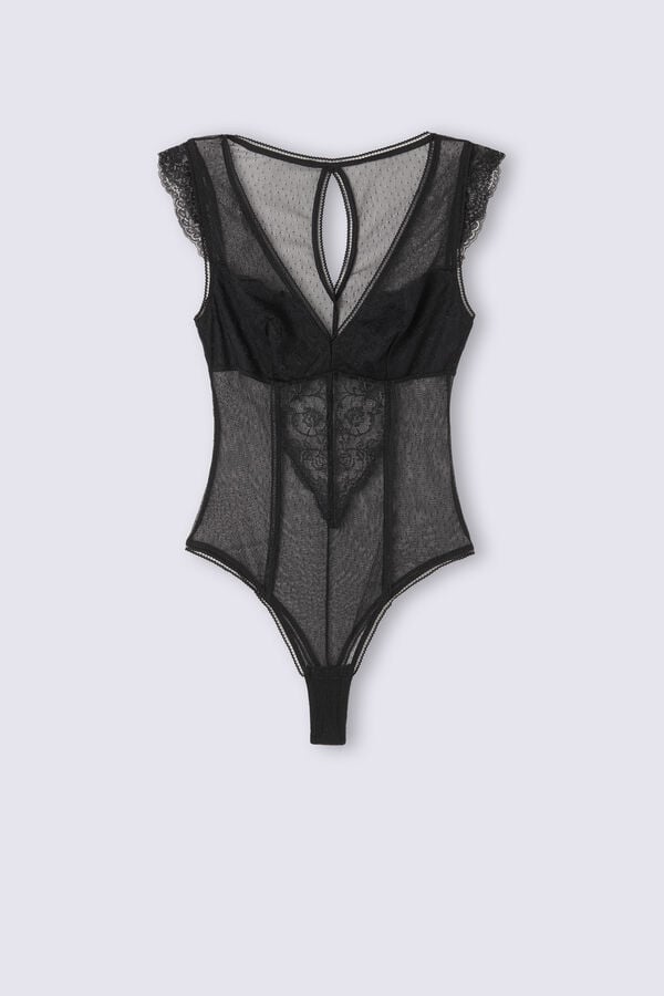 Black Intimissimi Lace Never Gets Old Women Bodysuit | p5Fbb9hw