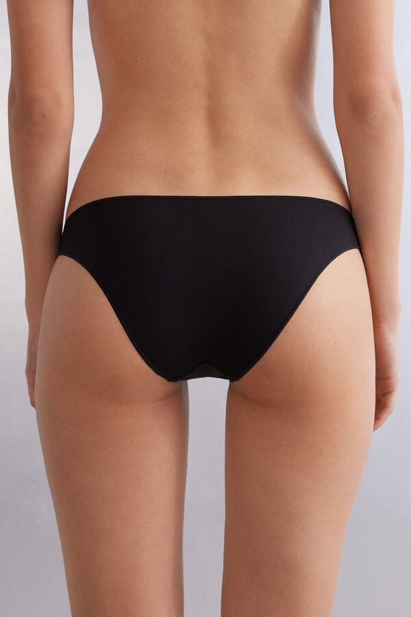 Black Intimissimi Low Rise Cotton Women Panties | hq8KWX7U