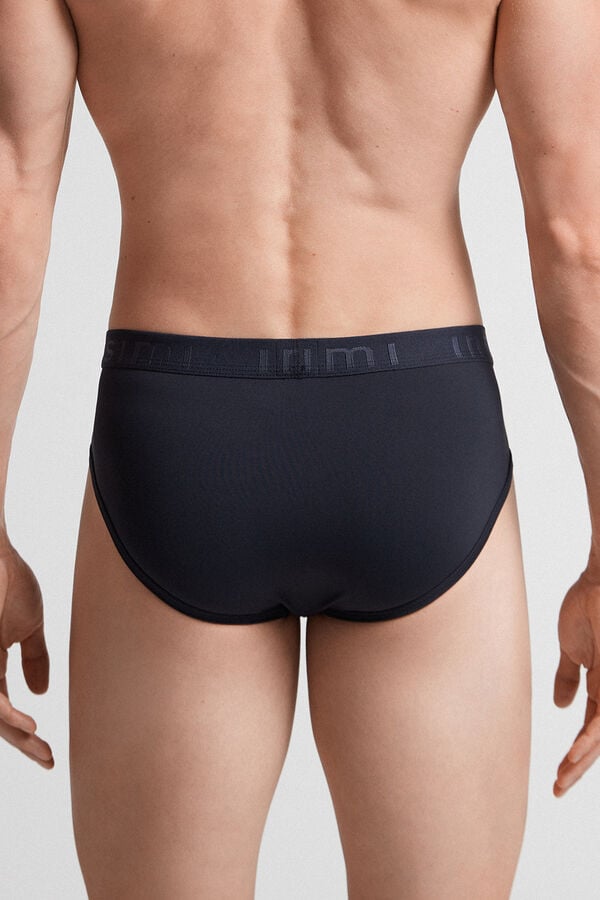 Black Intimissimi Microfiber Logo Detail Men Briefs | C3SvReUx