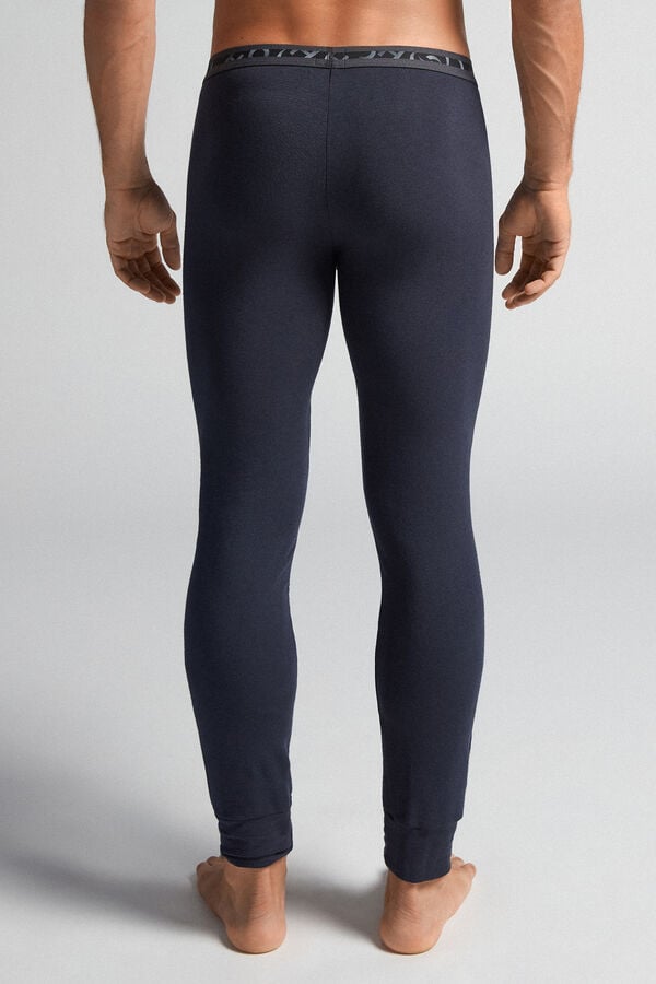 Black Intimissimi Modal-Cashmere Men Leggings | im575s7e