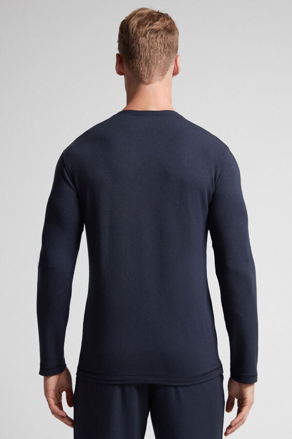 Black Intimissimi Modal-Cashmere Men Long Sleeve | XW363NDt