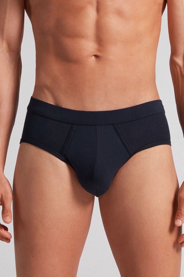 Black Intimissimi Natural Fresh Cotton Men Briefs | o3sKxKcD