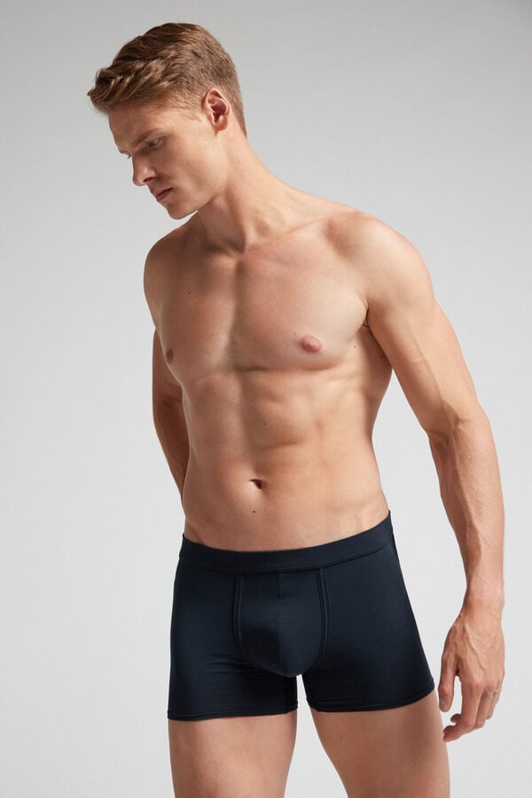 Black Intimissimi Natural Fresh Cotton Men Boxer | UUZfNZ77