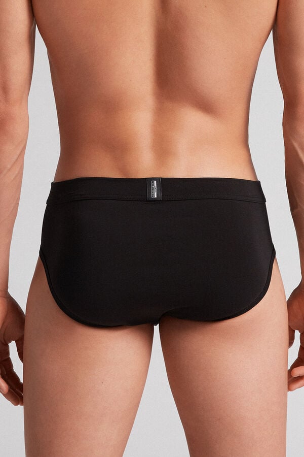 Black Intimissimi Natural Fresh Cotton Men Briefs | DUABRw8A