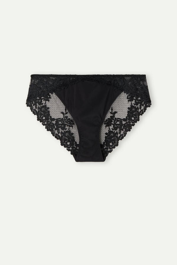 Black Intimissimi Pretty Flowers Women Panties | w0RwCaWZ