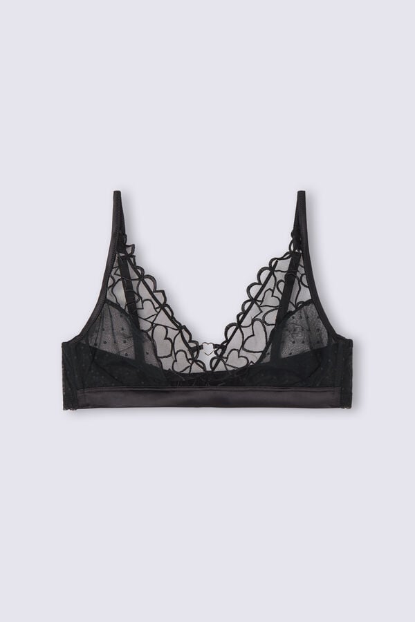 Black Intimissimi Queen Of Hearts Lara Triangle Women Bra | onBQvhFx