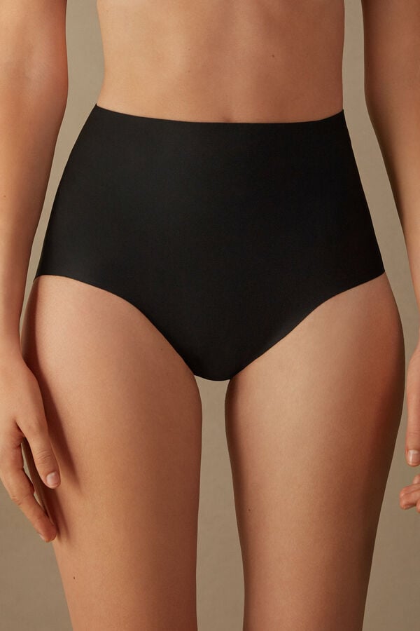 Black Intimissimi Raw-Cut Microfiber Women Briefs | etJQgQF1