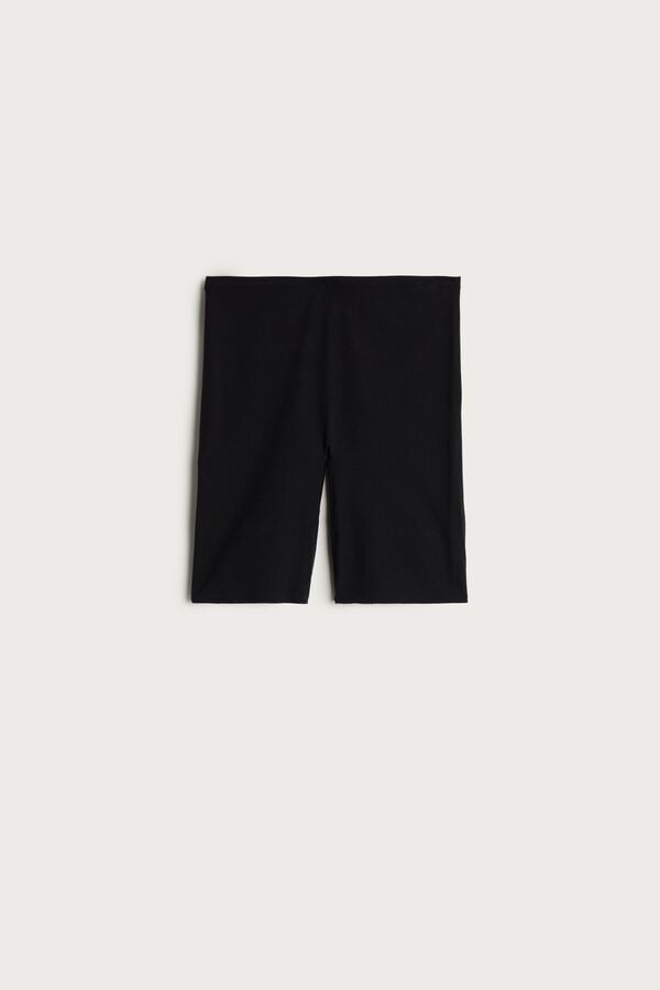 Black Intimissimi Raw Edge Seamless Cotton Women Shorts | zQ62cxv7