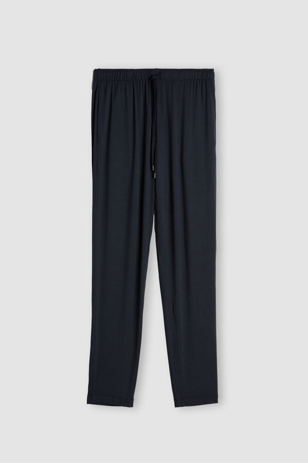 Black Intimissimi Silk And Modal Men Trousers | hrlUGUkF