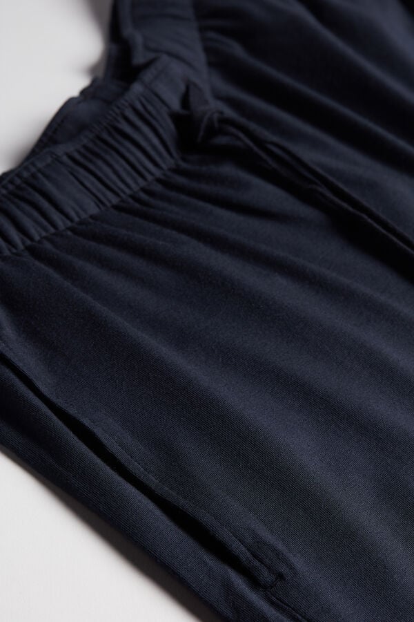 Black Intimissimi Silk And Modal Men Trousers | hrlUGUkF