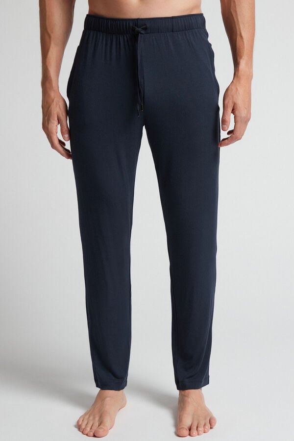 Black Intimissimi Silk And Modal Men Trousers | hrlUGUkF