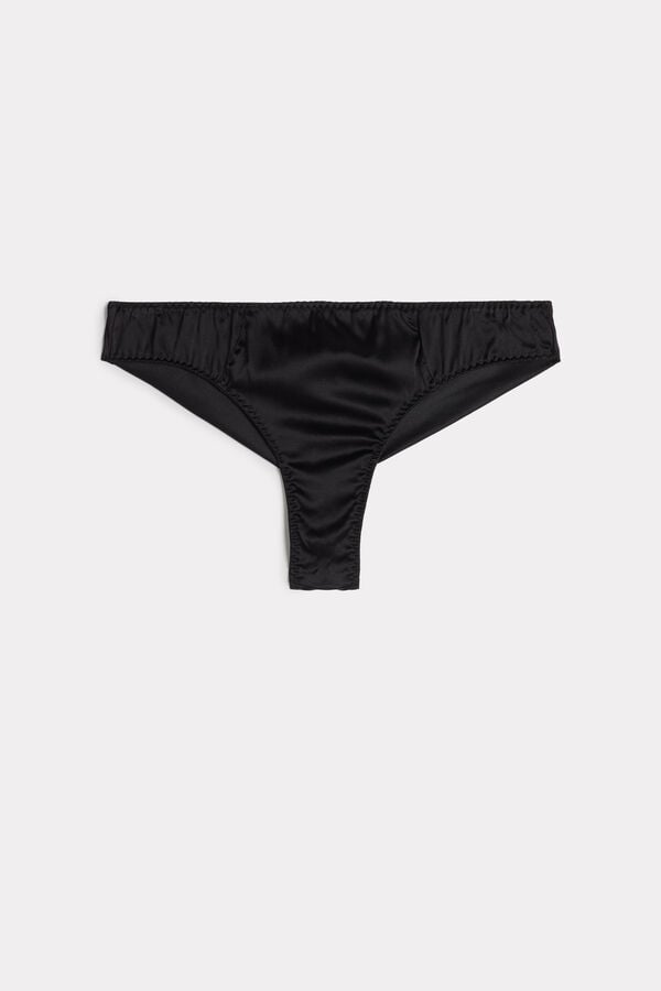 Black Intimissimi Silk Cheeky Women Briefs | 7wofDGwD