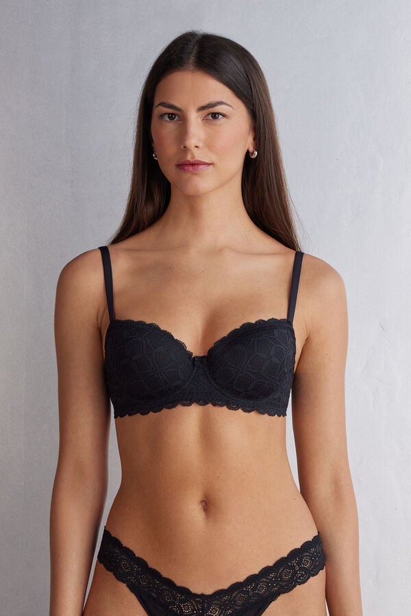 Black Intimissimi Sofia Balconette Lace Women Bra | wo9ZDSWv