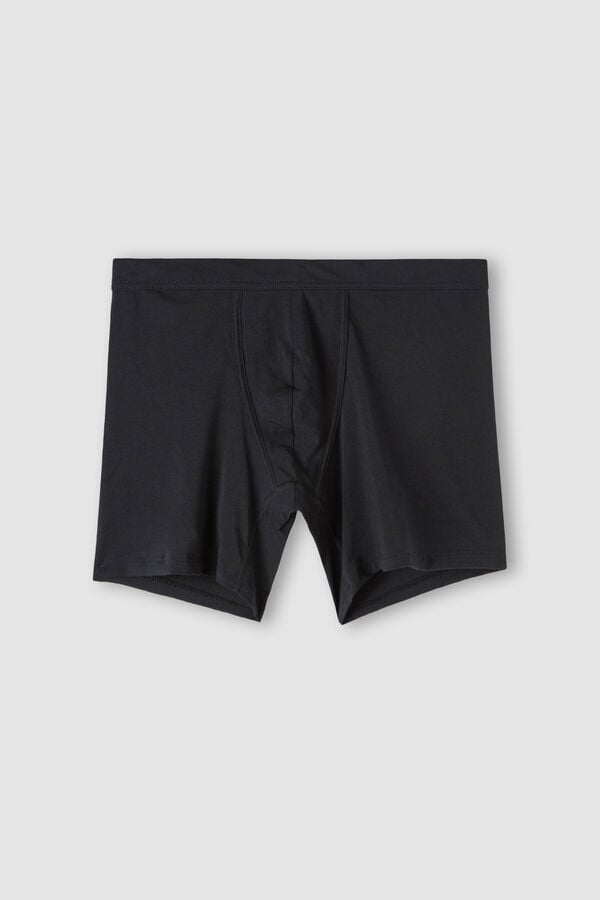 Black Intimissimi Superior Cotton Long Men Boxer | mQjs1kFH