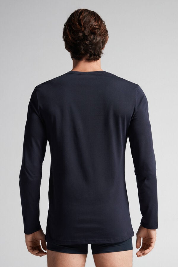 Black Intimissimi Superior Cotton Men Long Sleeve | aUDUByTB