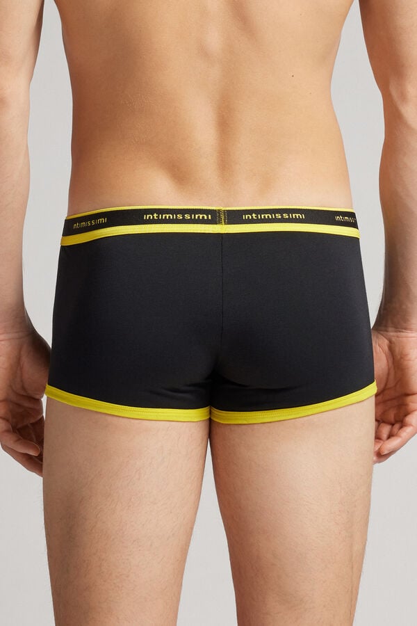 Black Intimissimi Superior Cotton With Logo Men Boxer | 29AmnegI