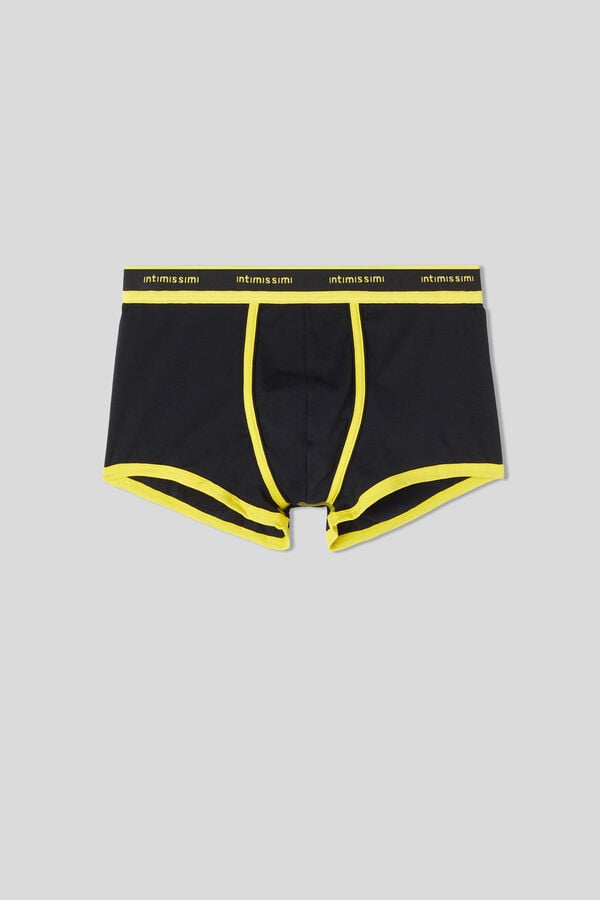 Black Intimissimi Superior Cotton With Logo Men Boxer | 29AmnegI