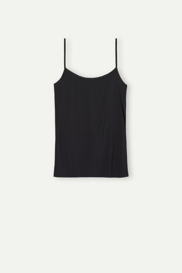 Black Intimissimi Ultralight Microfiber Women Tank Top | S1u87Uut