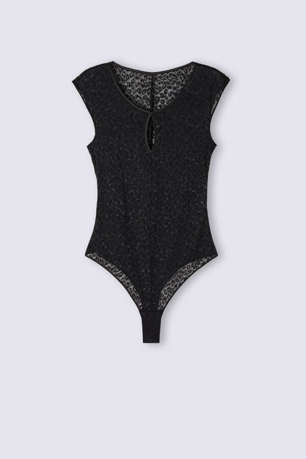 Black Intimissimi Your Wild Side Lace Women Bodysuit | 3DFS7qHf