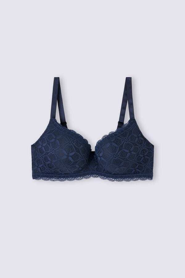 Blue Intimissimi Adele Triangle Lace Women Bra | YofAUAuw