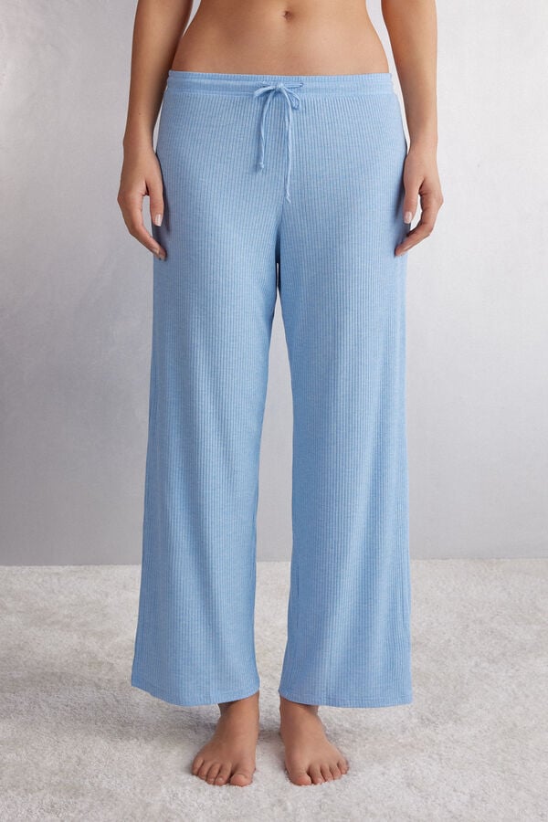 Blue Intimissimi Chic Comfort Full Length Modal Palazzo Women Pants | 7eJB8zhT