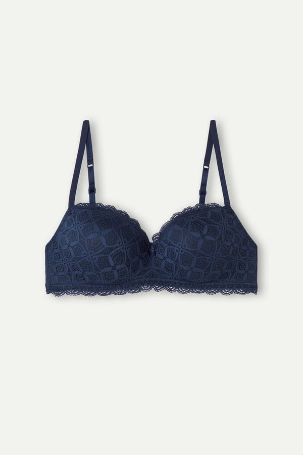 Blue Intimissimi Claudia Balconette Lace Women Bra | voR3vNhg