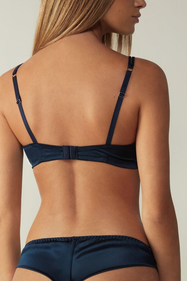 Blue Intimissimi Emma Refined Everydaylette Triangle Silk Women Bra | RkiUwQbI