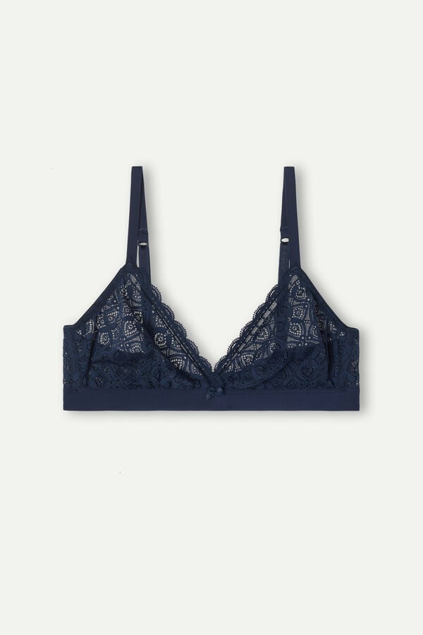 Blue Intimissimi Emma Triangle Lace Women Bra | 9UDk3lzD