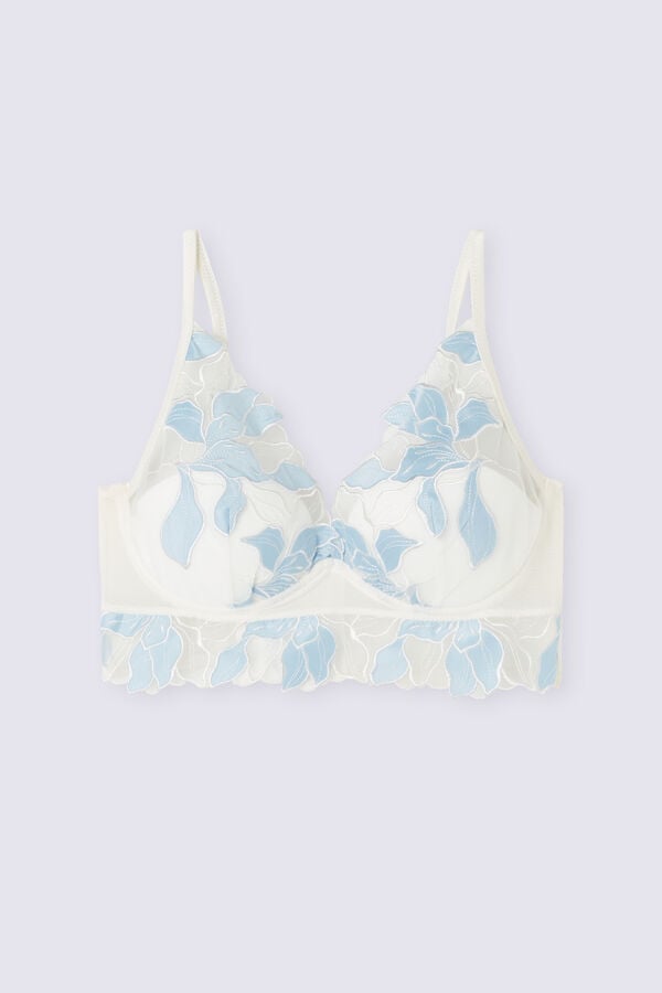 Blue Intimissimi Eternal Flowers Eleonora Balconette Women Bra | BnFUegGD