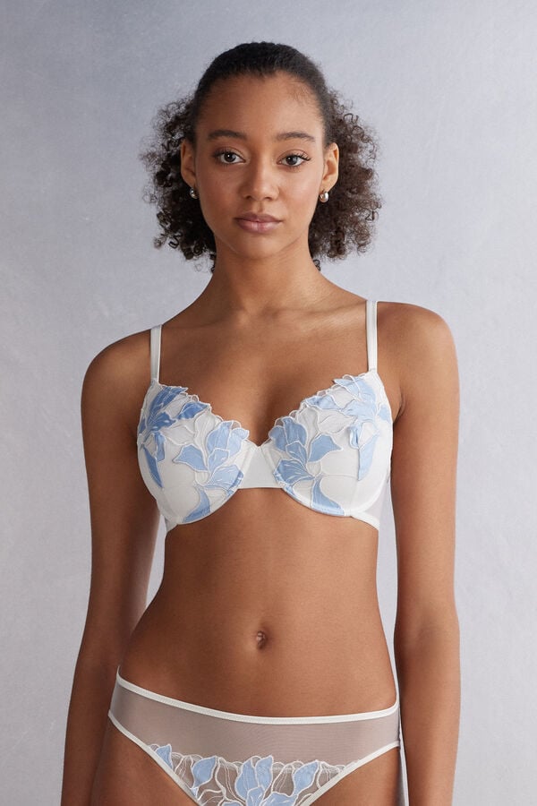 Blue Intimissimi Eternal Flowers Francesca Balconette Women Bra | aa559ZvZ