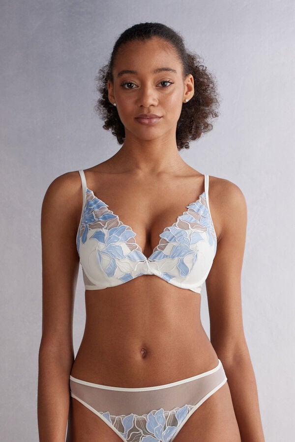 Blue Intimissimi Eternal Flowers Giorgia Balconette Women Bra | tlkiWA8v