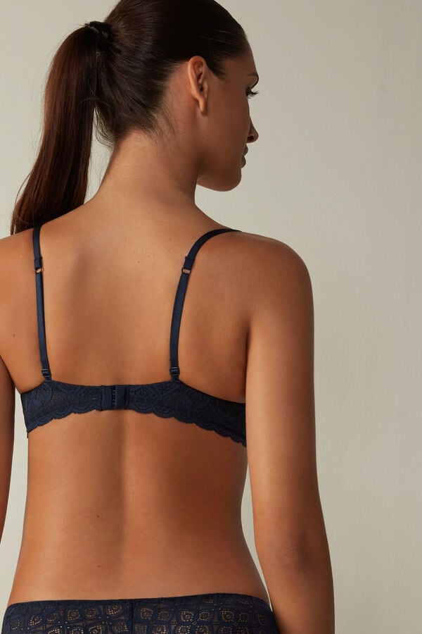 Blue Intimissimi Gioia Super Push-Up Lace Women Bra | n5lfx7jI