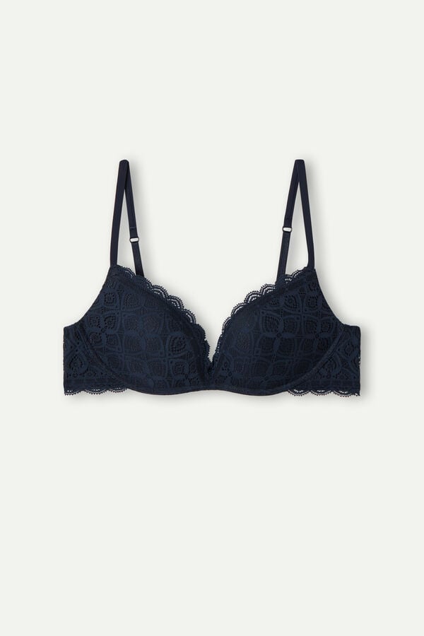 Blue Intimissimi Gioia Super Push-Up Lace Women Bra | n5lfx7jI