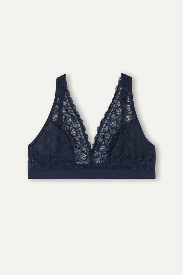 Blue Intimissimi Lara Triangle Lace Women Bra | fDUwDa83