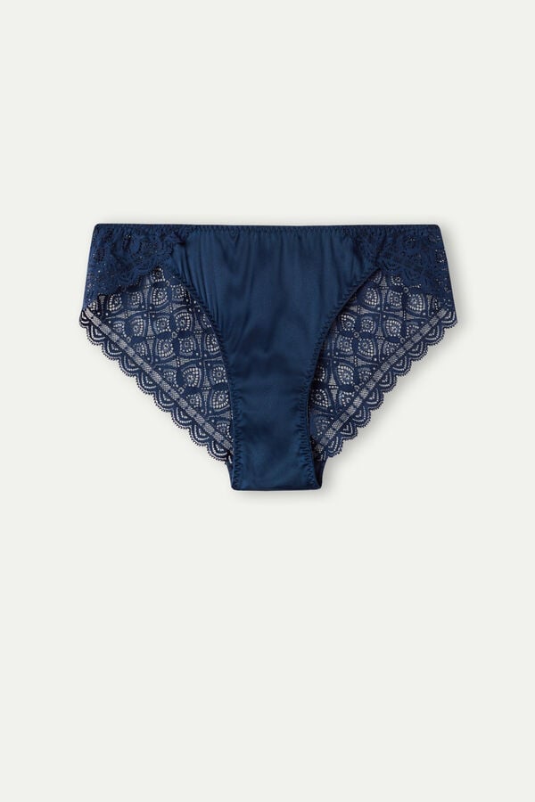 Blue Intimissimi Silk And Lace Women Briefs | RU7JrvwD