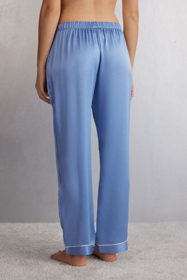 Blue Intimissimi Silk Satin Women Pants | gjy7DBlT