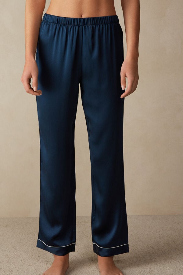 Blue Intimissimi Silk Satin Women Pants | y28Q3eno