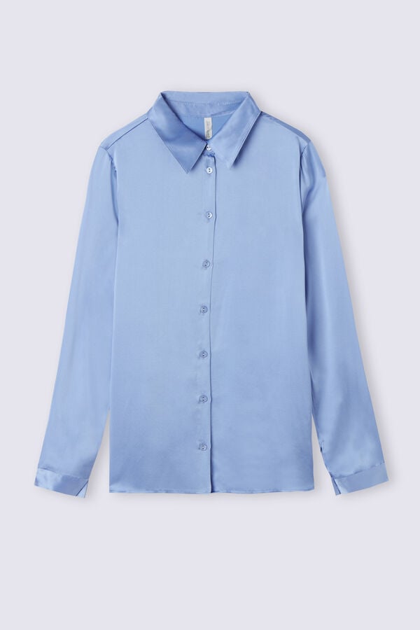 Blue Intimissimi Silk Women Shirt | SeqZ3BZs