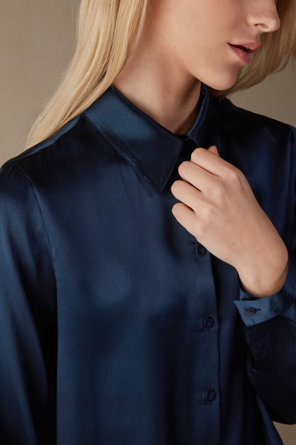 Blue Intimissimi Silk Women Shirt | Tsifkuxh