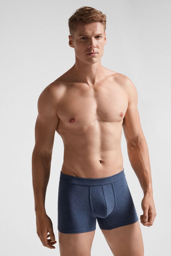 Blue Intimissimi Superior Cotton Men Boxer | cvC6qQFG