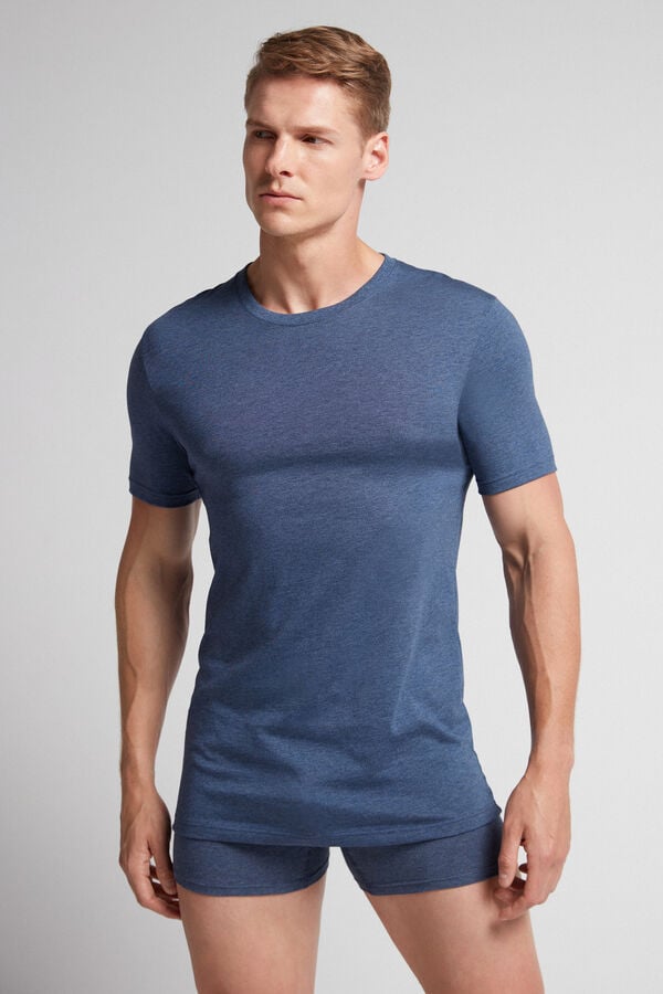 Blue Intimissimi Superior Cotton Men T-Shirt | ye0DBwQj