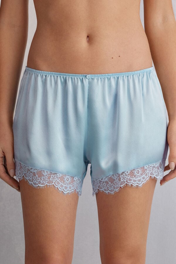 Blue Intimissimi The Most Romantic Season Silk Women Shorts | GI6iYTHz