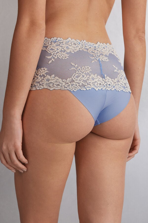 Blue / White Intimissimi Pretty Flowers Hipsterzilian Women Briefs | ftSnX1XD