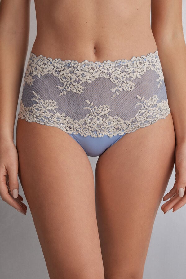 Blue / White Intimissimi Pretty Flowers Hipsterzilian Women Briefs | ftSnX1XD